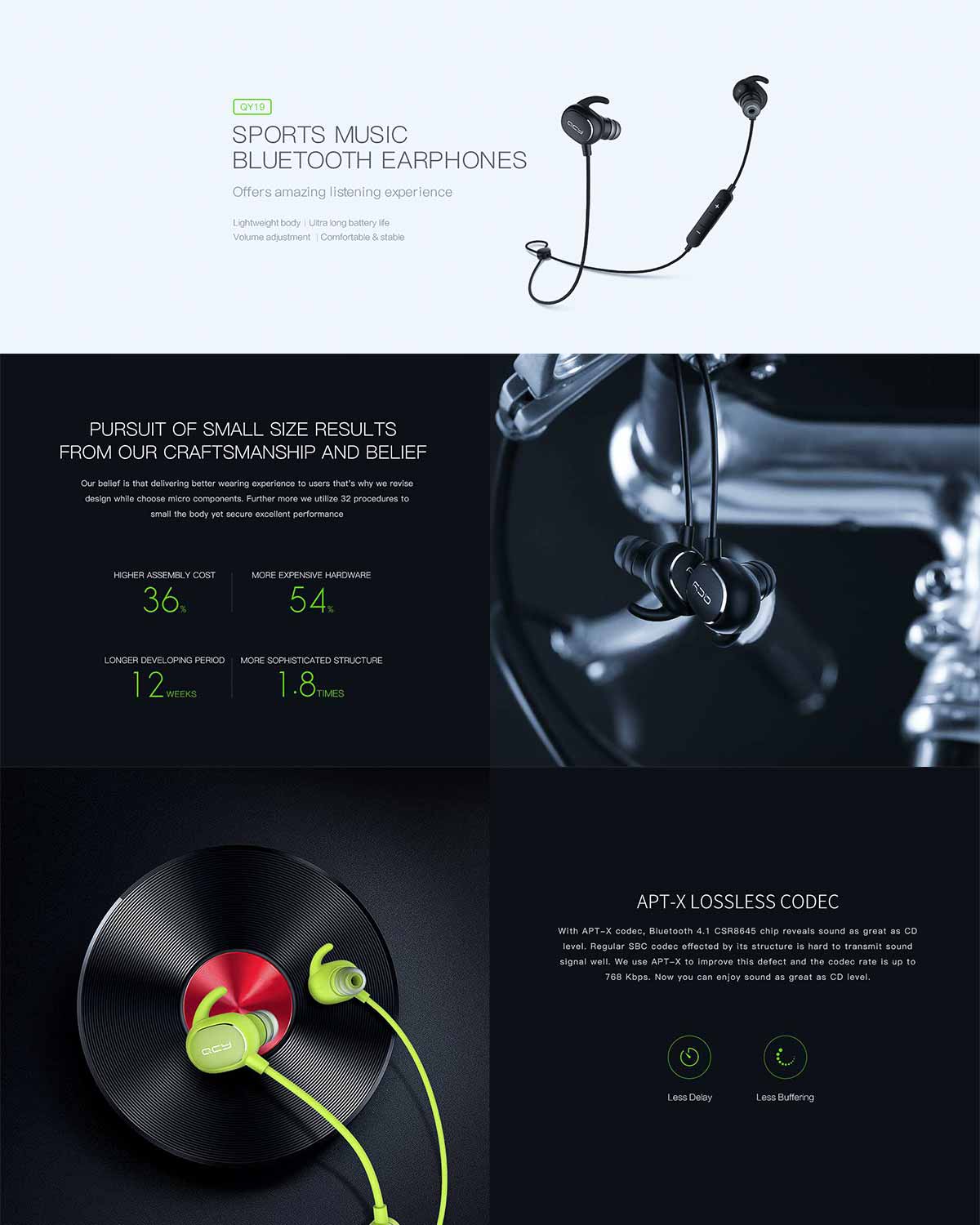 QCY QY19 Bluetooth Headphones