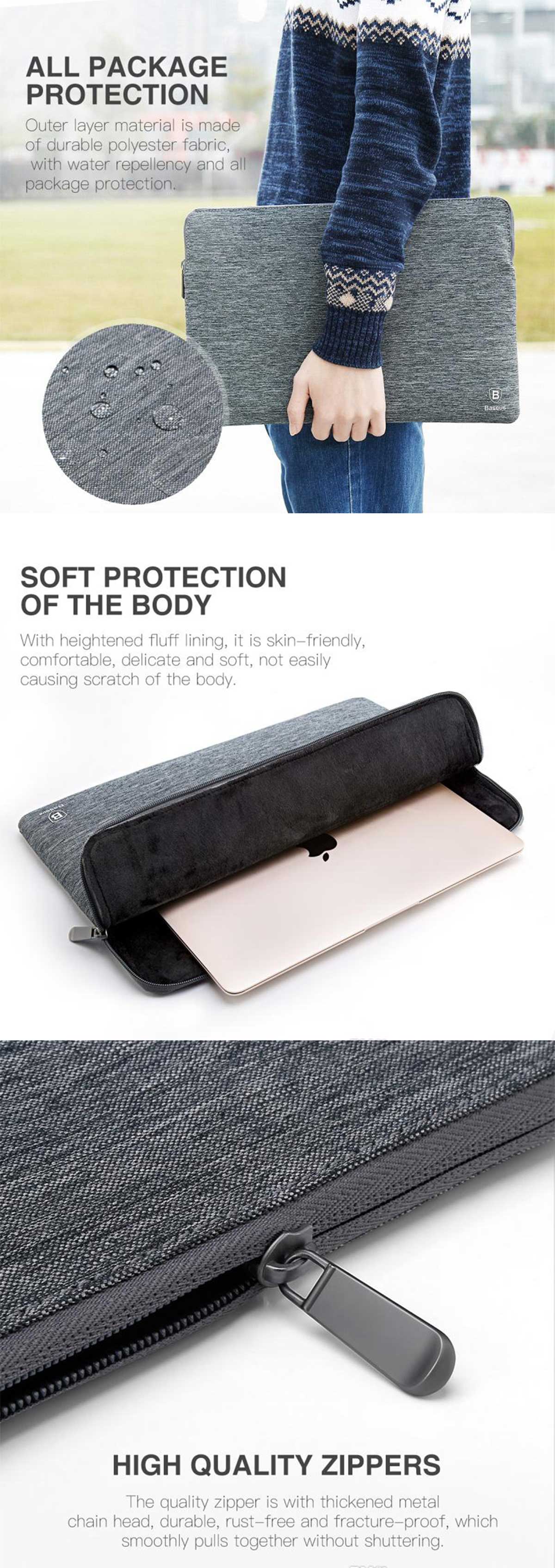 Baseus Laptop Sleeve Cover Bag for MacBook Pro 15 inch