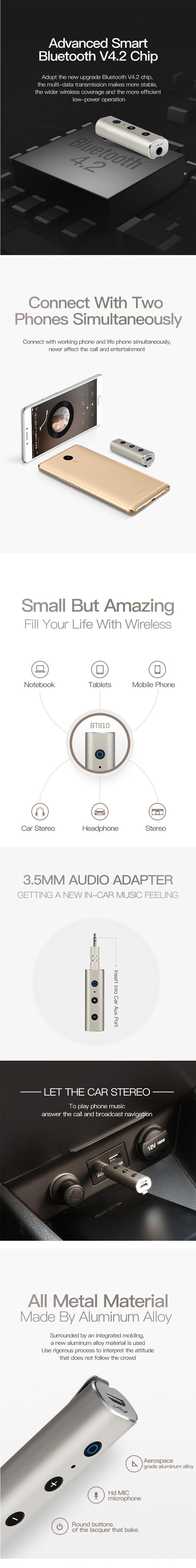 Portable Bluetooth Wireless Audio Receiver