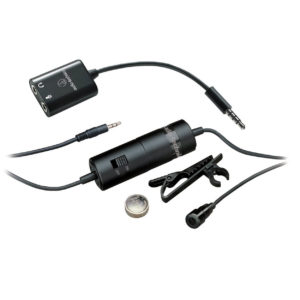 Audio-Technica ATR-3350IS Omnidirectional Condenser Lavalier Microphone for Smartphones