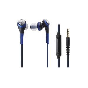 Audio-Technica-ATH-CKS550iS-Solid-Bass-In-Ear-Headphones-with-In-line-Mic-&-Control-Blue