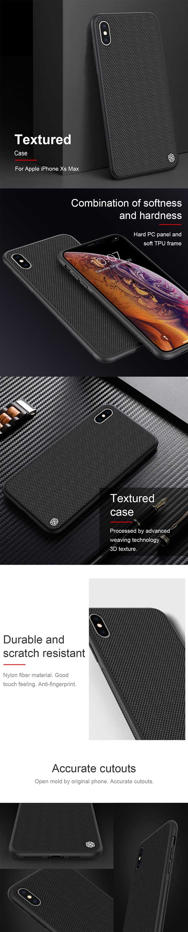 Nillkin-Apple-iPhone-XS-Max-Textured-Nylon-Fiber-Case--Description
