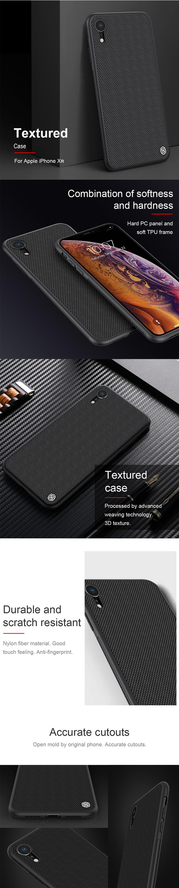 Nillkin-Textured-nylon-fiber-case-for-Apple-iPhone-XR-Description