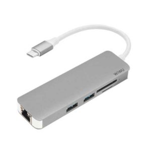 WiWU T4 USB Type C 5 in 1 Multi-functional Hub