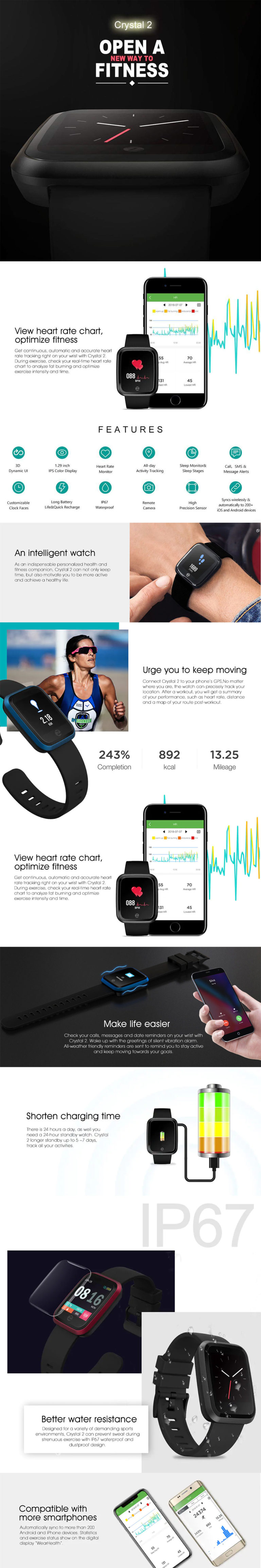 smartwatch zeblaze crystal 2