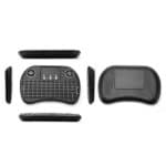 i8 Backlit Mini Wireless Keyboard Touchpad Combo - Black