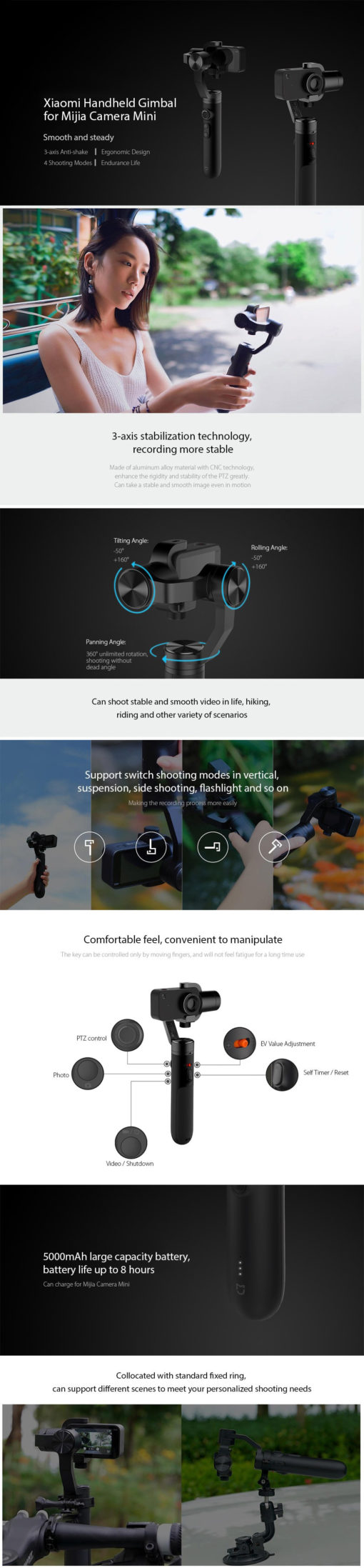 Xiaomi Mi Action Camera Handheld Gimbal
