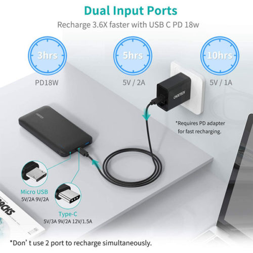 Choetech-10000mAh-18W-PD+QC-Fast-Charging-Power-Bank-(B627)-4