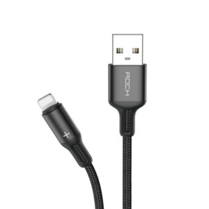 Rock R2 Lightning Metal Braid Data Cable 1M