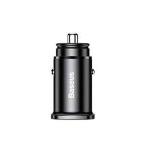 Baseus Circular Metal PPS Quick Charger Car Charger 30W (Support VOOC)