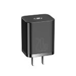 Baseus 20W PD Super Si Quick Charger With USB C to Lightning Cable 1M (TZCCUP-A01) - Black