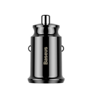 Baseus Grain Mini Dual USB Car Charger 3.1A - Black