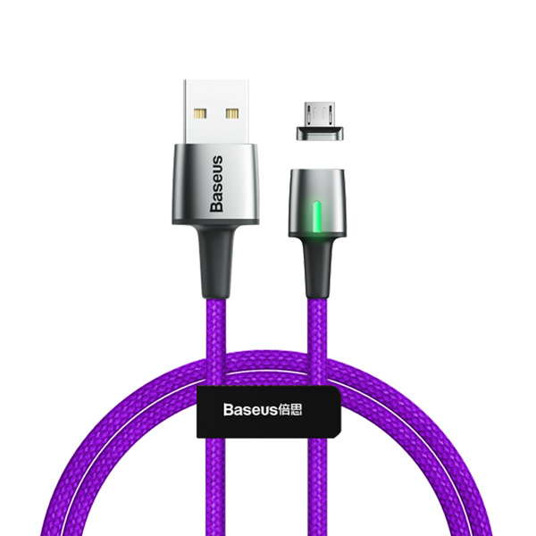 Baseus Zinc Magnetic 1.5A Cable USB For Micro 2M (CAMXC-G05) - Purple