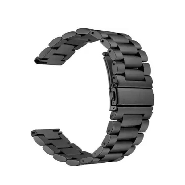 22mm Stainless Steel Strap - Black - Penguin.com.bd