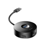 Baseus Round Box 4 in 1 USB HUB Adapter (CAHUB-F01) - Black