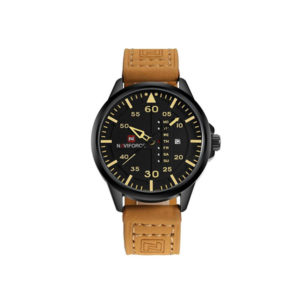 Naviforce NF9074BYBN PU Leather Analog Watch