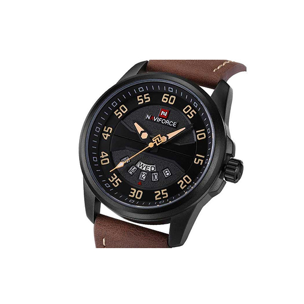 Naviforce NF9124BYDBN PU Leather Analog Watch (2)