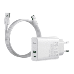 Baseus Speed PPS Quick Charger Sets U+C 30W CN VOOC Edition (TZCCFS-G02) – White