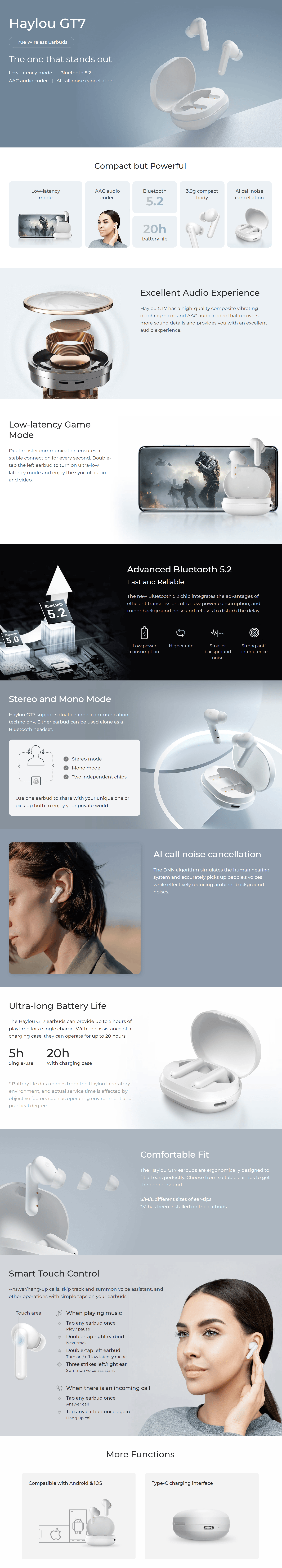 Haylou GT7 True Wireless Earbuds description