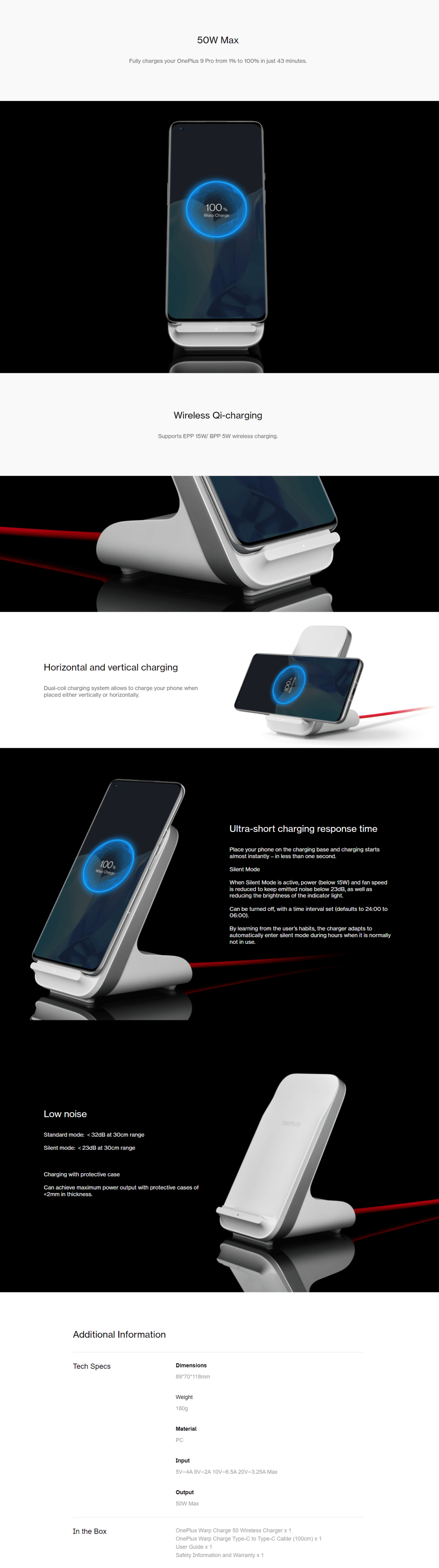 OnePlus Warp Charge 50W Wireless Charger - Penguin.com.bd