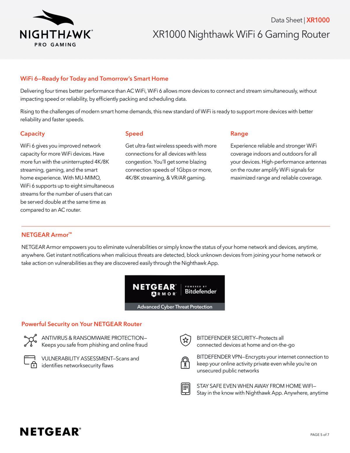 Netgear Nighthawk AX5400 Mbps DualBand Pro Gaming WiFi Router