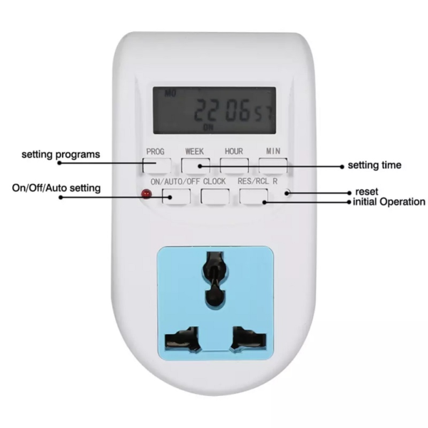 AL06 Programmable Digital Auto Timer Switch 220VAC 10A (UK Plug
