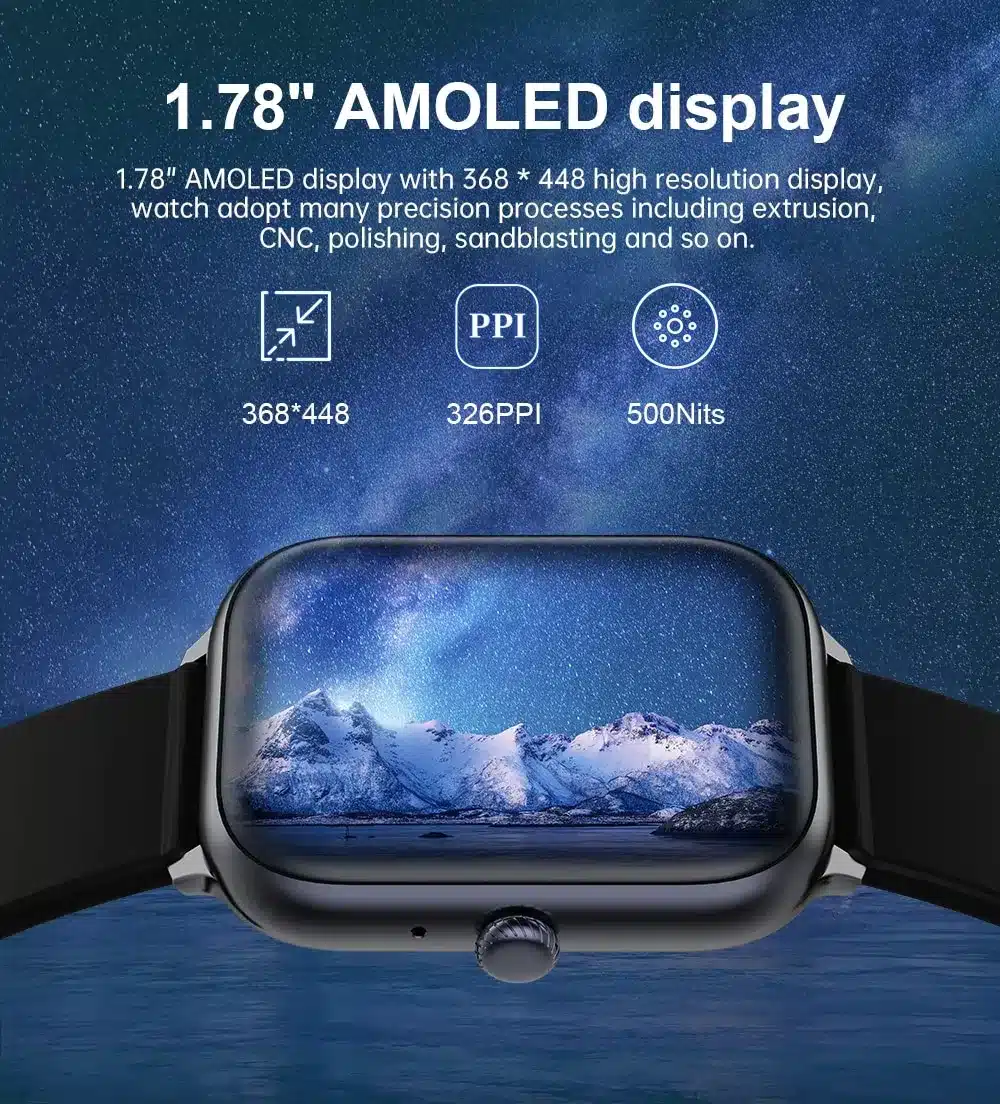 IMILAB IMIKI ST1 AMOLED Screen Bluetooth Smart Watch - Penguin.com.bd