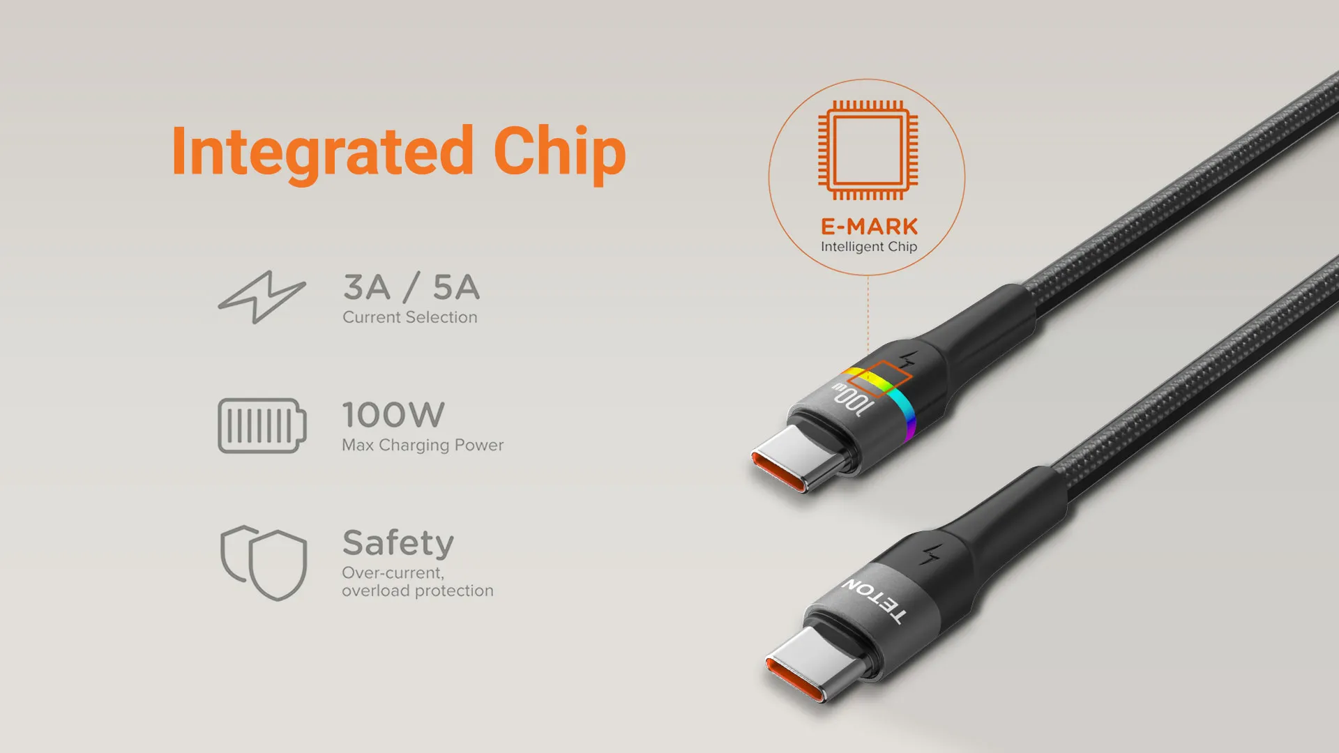 Buy Type C Fast Charging Designer Cable In Blue & Pink