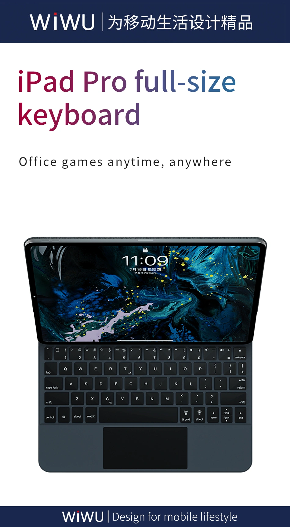 WiWU Magic Keyboard for iPad - Penguin.com.bd