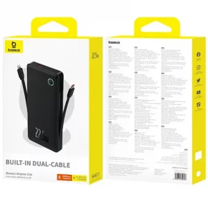 Baseus Airpow Lite 22.5W 10000mAh Power Bank With Built-in Dual-Cable (P10067501123-00)